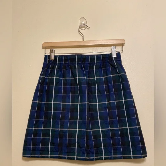 Uniqlo Blue and Green Plaid Mini Wrap Skirt. Size S - Picture 2 of 8